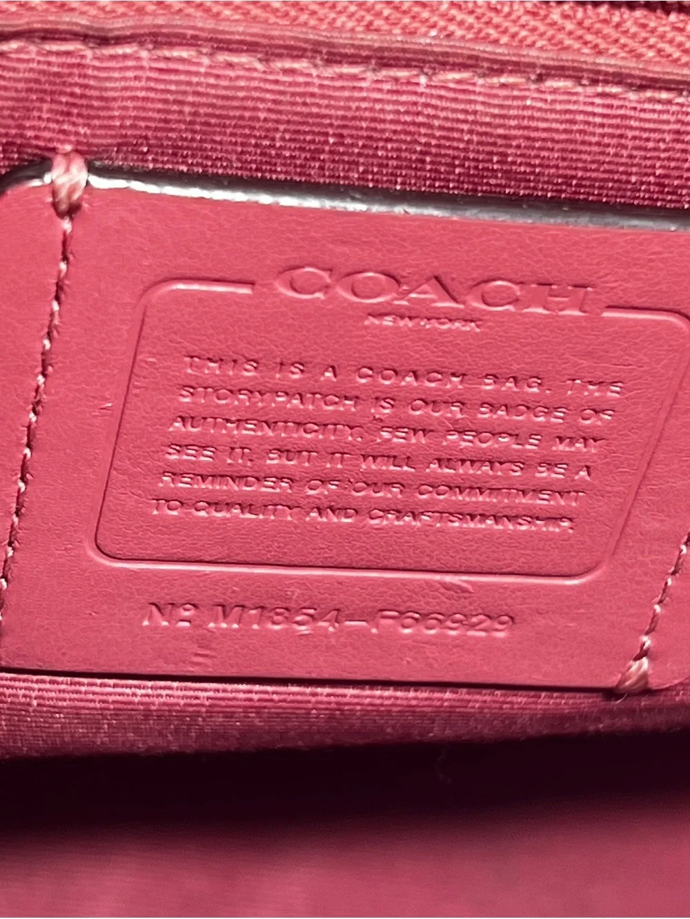 Coach Red and Cream Gingham Tote with Wristlet